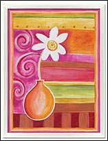 CR21357 Orange Geo Vase I