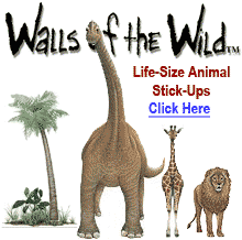 Life-Size Animal Stick-Ups from Walls of the Wild