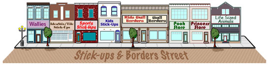 Click here for Wall Stickers, Wall Stick-ups, and Wall Appliques...including IdeaStix, Wallies, and Wallables