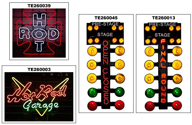 TENEONSIGNSHOTRODS Neon Signs - Hot Rods