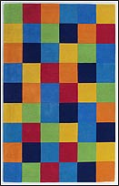 KR416W Bold Color Blocks Wool Rug