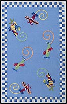 KR417W Flying Fun Wool Rug