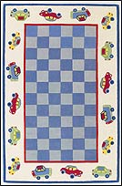KR426W Cars Wool Rug