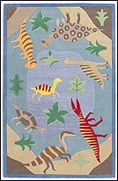 KR427W Dinosaur Fun Wool Rug