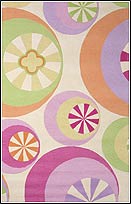 KR430W Pastel Peppermints Wool Rug