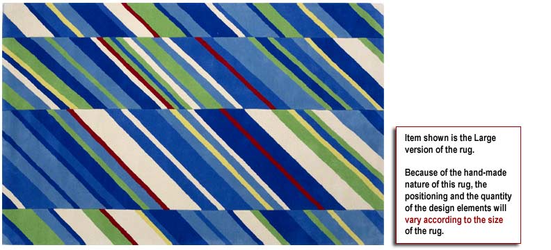 KR431W Sailing Stripes Wool Rug