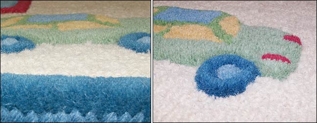 KR416W Bold Color Blocks Wool Rug