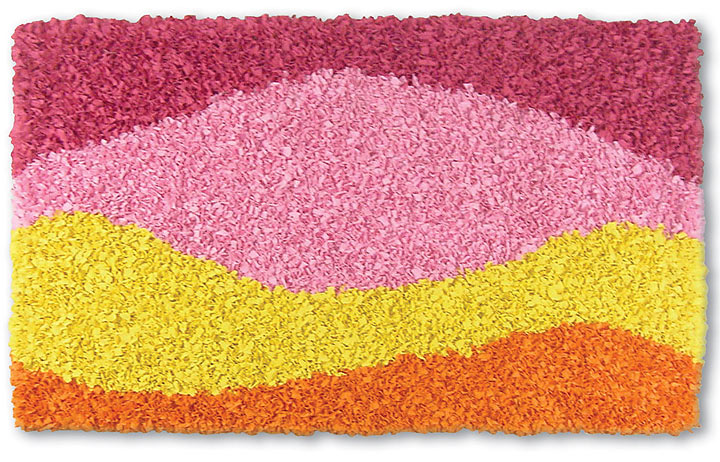 TRM02213W Shaggy Raggy Rip Curl Cotton Rug