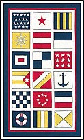 TRM11240W Nautical Flags Cotton Rug