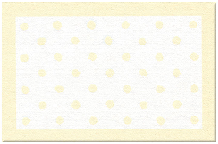 TRM11417W Polka Dots Yellow Cotton Rug