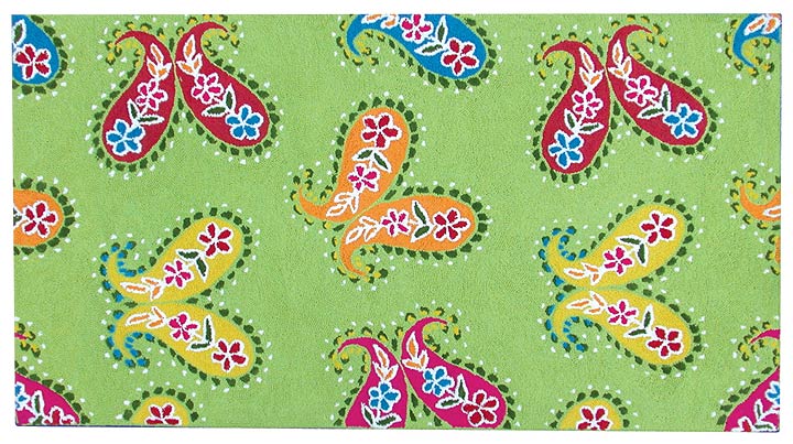 TRM11433W Funky Paisley Cotton/Flannel Rug