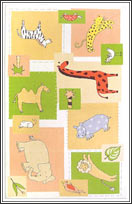 TRM11466W Animal Museum Cotton Rug