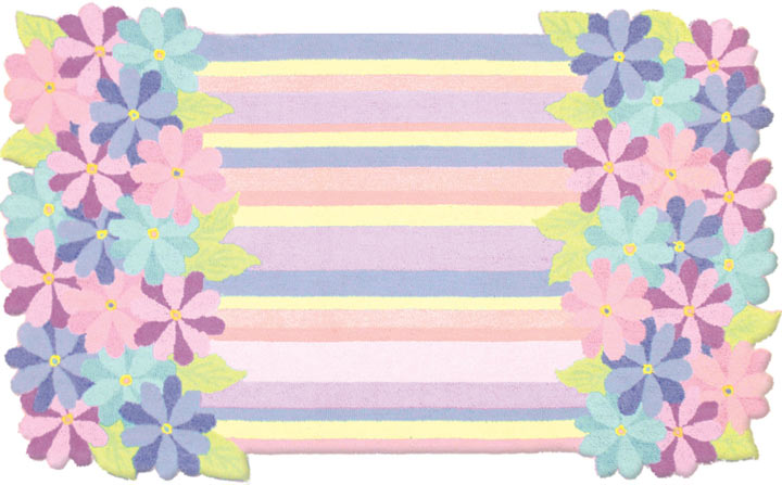 TRM11470W Fan Flower Cotton Rug