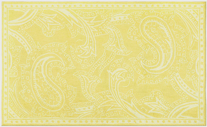 TRM11474W Giant Paisley Yellow Cotton Rug