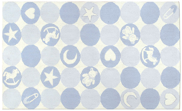 TRM11482W Blue Toys Cotton Rug