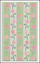 TRM11702W Daisy Vines Cotton/Rayon Rug