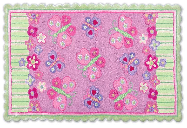 TRM11706W Butterfly Garden Cotton/Rayon Rug