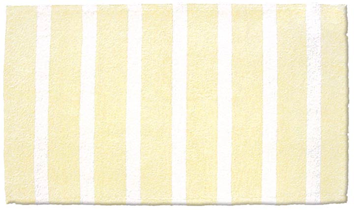 TRM12254W Cabana Stripe Yellow Cotton Rug