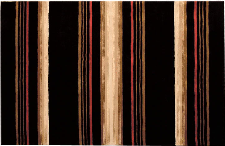TRM72116W Sunset Park Black / Red Acrylic Rug