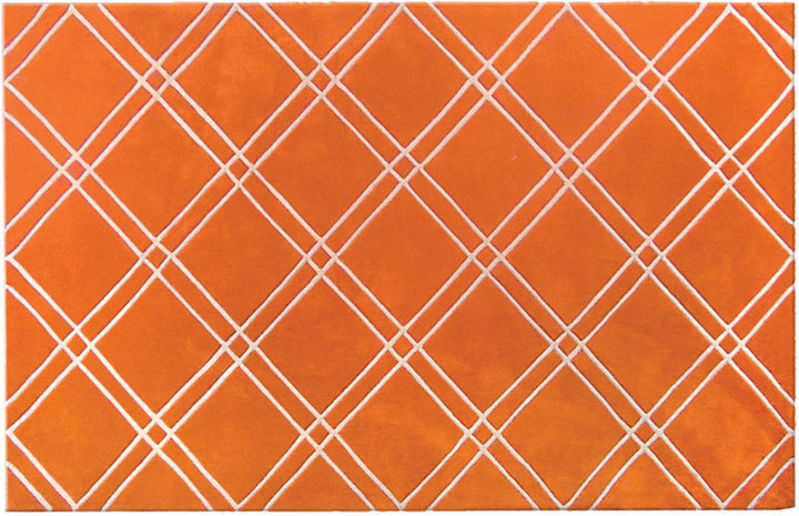 TRM72124W Bailey Orange / Ivory Acrylic Rug