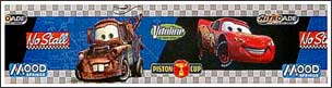 BM026301 CARS Victory Lane Wallpaper Border - Blue/Gray