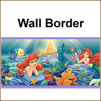BM059152B Disney Ariel Wallpaper Border with Purple Trim
