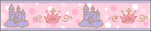 BM059311B Disney Glamour Princess Icon Wallpaper Border in Pink