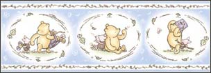 BM059323B Disney Classic Pooh Wallpaper Border in Blue