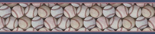 BM5804895 Baseball Pile - Major League Baseball Border