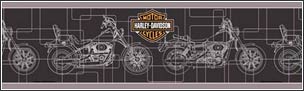 BRLK39963 Harley-Davidson Motor Cycles Retro Wallpaper Border in Black