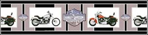 BRLK39965 Harley-Davidson Motor Cycles Choppers Wallpaper Border in Black