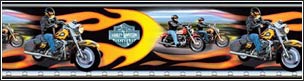 BRLK39968 Harley-Davidson Motor Cycles Flame Wallpaper Border
