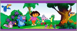 BRNK2100B Dora the Explorer Animal Friends Wallpaper Border
