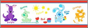 BRNK2106B Blue's Clues in.Colorsin. Wallpaper Border