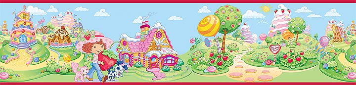 BRPS96301 Strawberry Shortcake Wallpaper Border
