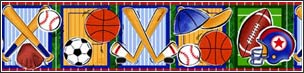 BU51579 Sports Fun Wallpaper Border