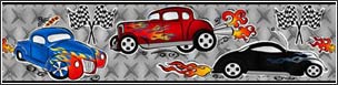 BU51580 Road Racers Wallpaper Border