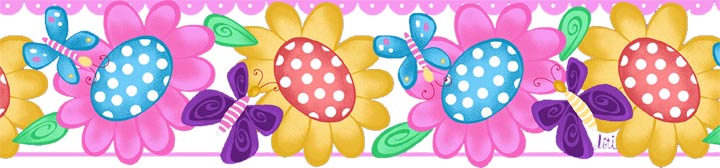 BU51582 Butterfly Garden Wallpaper Border