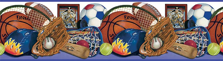 HA00131B Sports Wallpaper Border