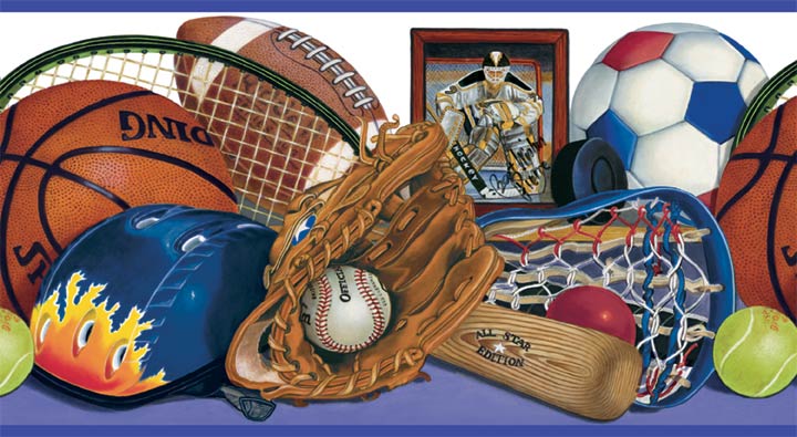 HA00131B Sports Wallpaper Border
