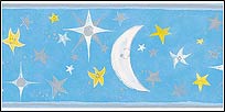HA70213 Moon & Stars Border in Light Blue