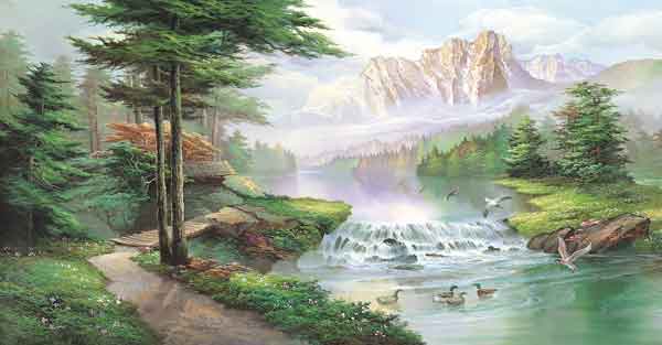 1618 Misty Water Wall Mural