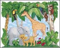 252-72001 Baby Animals Wall Mural