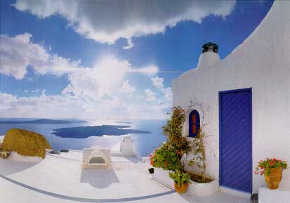 269 Santorini Sunset Wall Mural