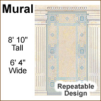 4-084 Country Marble Porch Wall Mural Extension