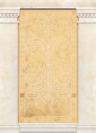 4-085D Amalfi Coast Balcony Wall Mural - panel