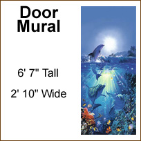 513 Dolphin In The Sun Door Mural