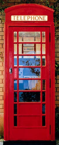 549 Telephone Booth Door Mural