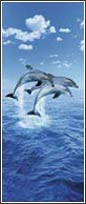 599 Three Dolphins Door Mural