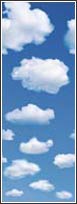 603 White Clouds Door Mural